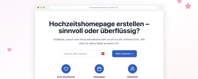 Hochzeitshomepage erstellen – sinnvoll oder überflüssig?